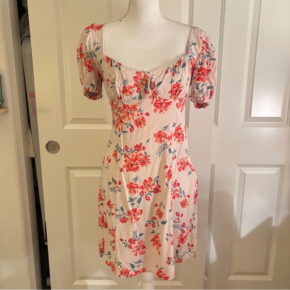 White Puff Sleeve Babydoll Dress – Cottagecore Style